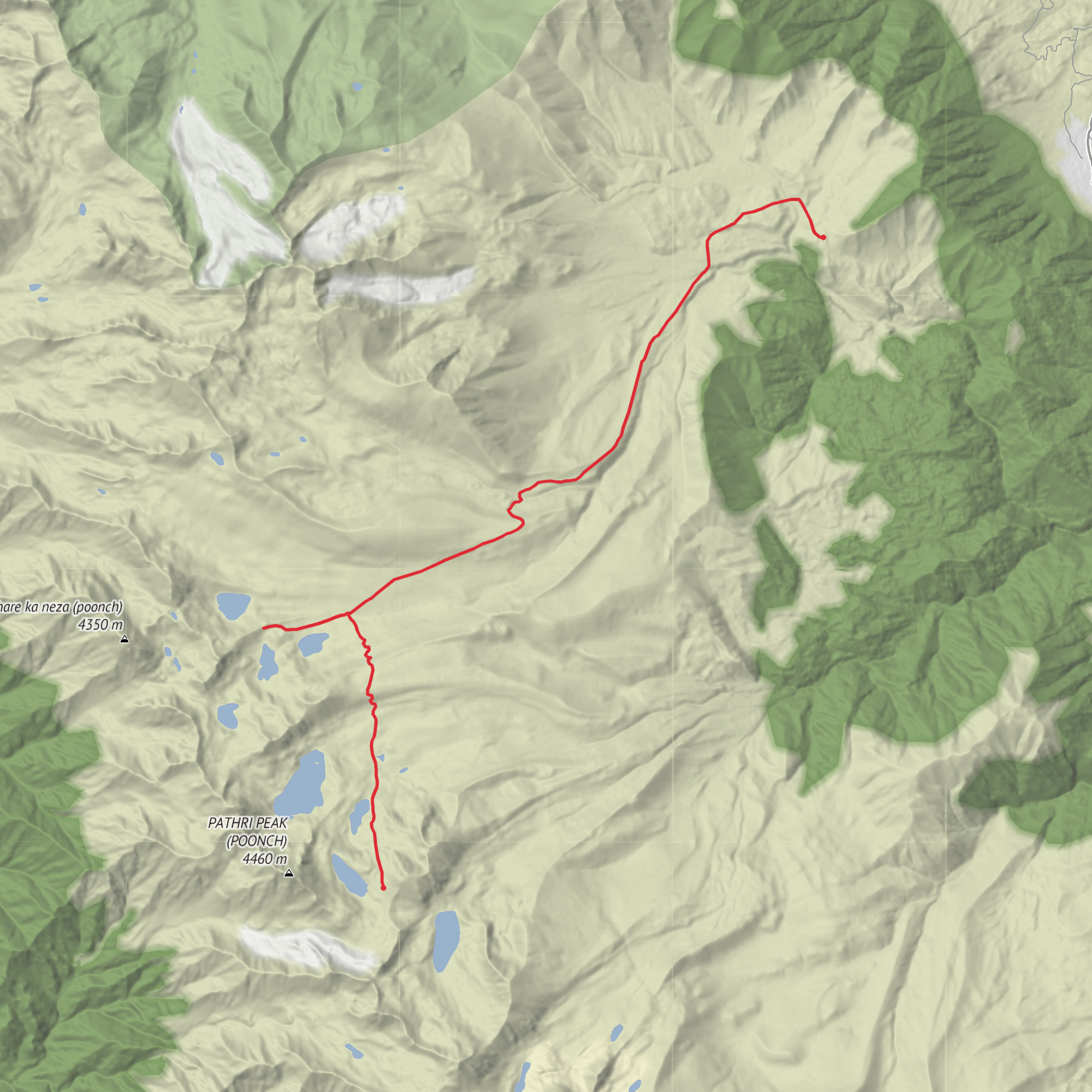 Greater Lakes Trek mobile static map