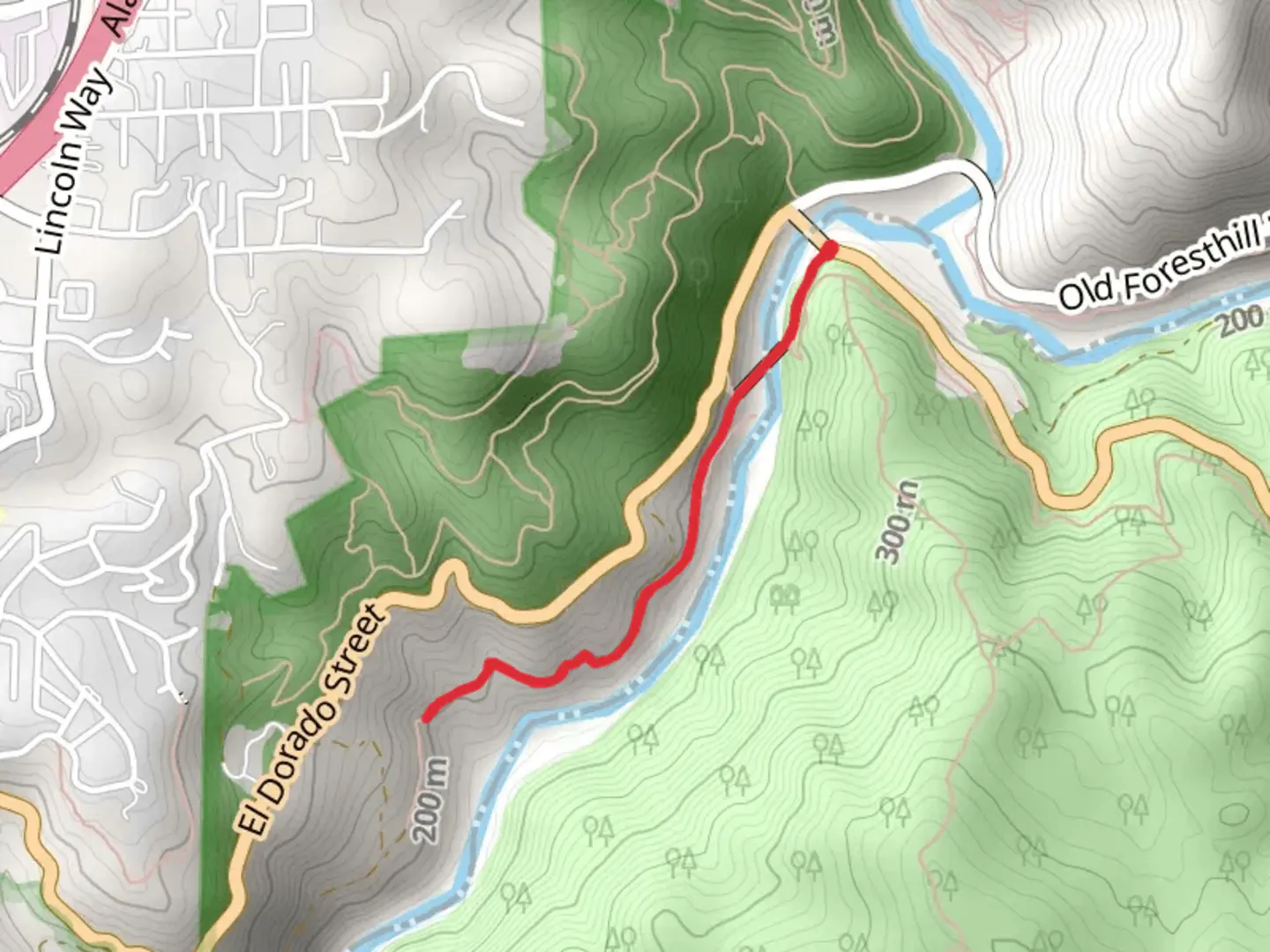 An image depicting the trail No Hands Bridge and Western States Trail and its surrounding area.