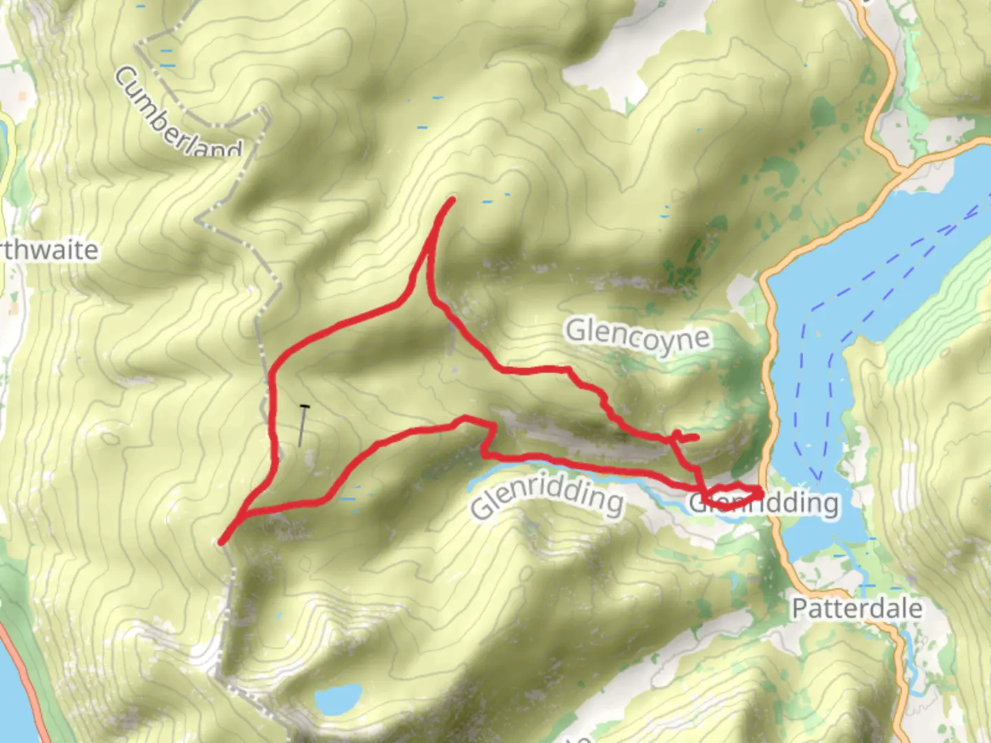 An image depicting the trail Glenridding Circuit and its surrounding area.