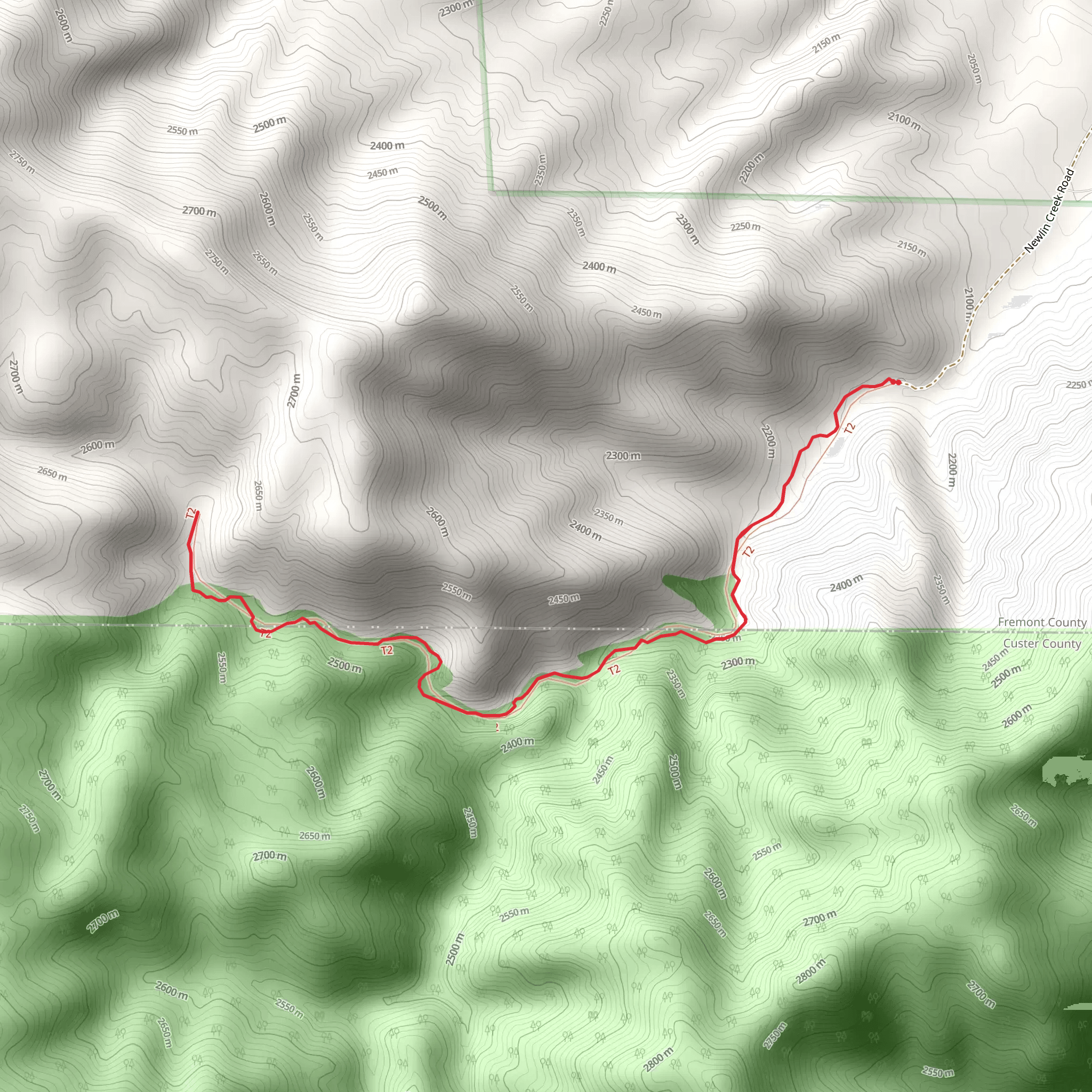 Newlin Trail mobile static map