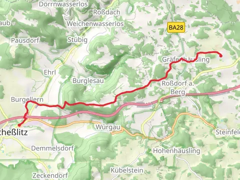 Schesslitz to Schederndorf via Zielwanderweg Giechburg-Schederndorf