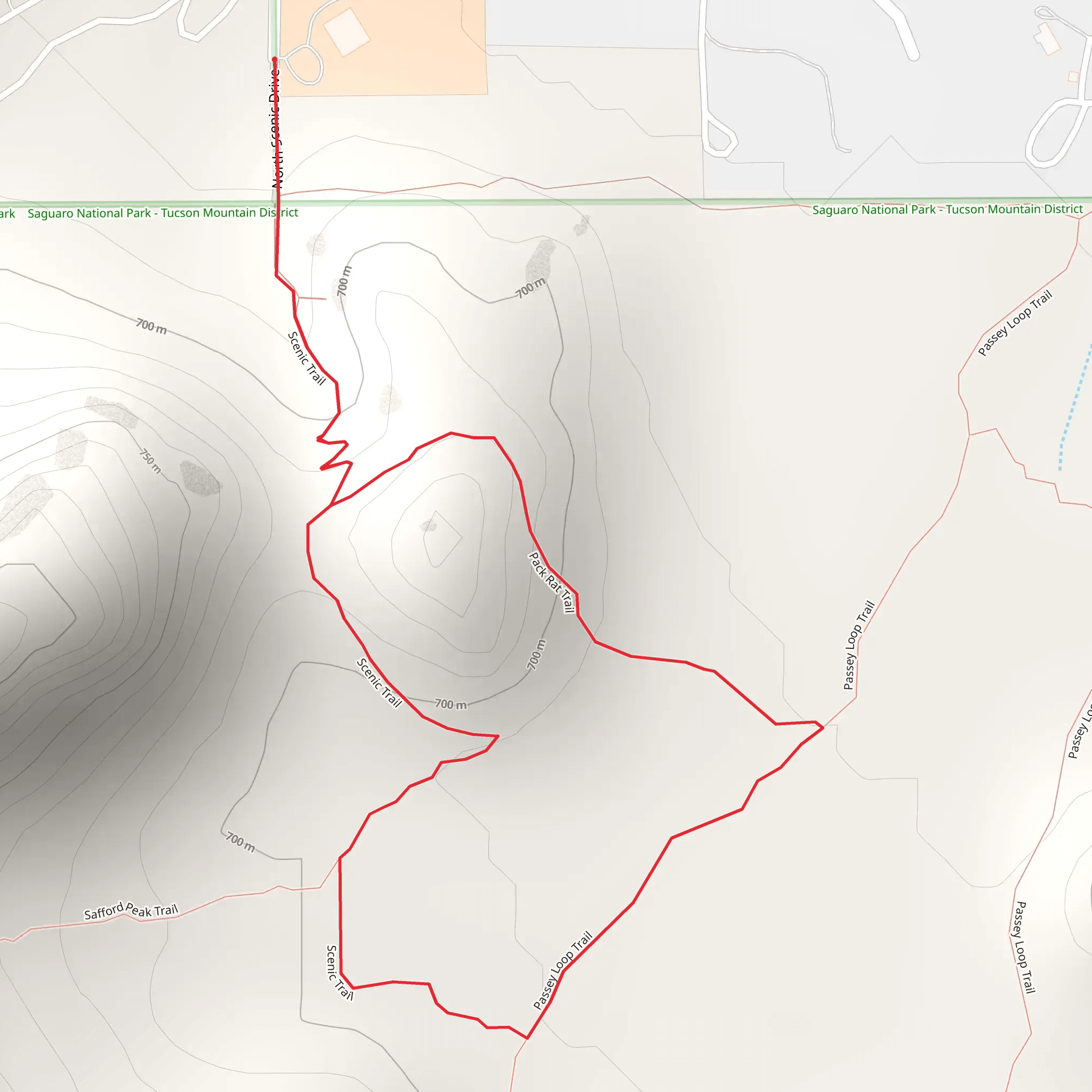 Scenic and Pack Rat Loop Trail mobile static map