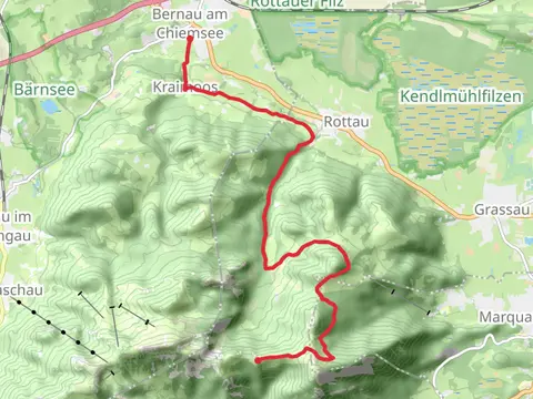 Piesenhauser Hochalm to Bernau am Chiemsee walk via Haberspitz