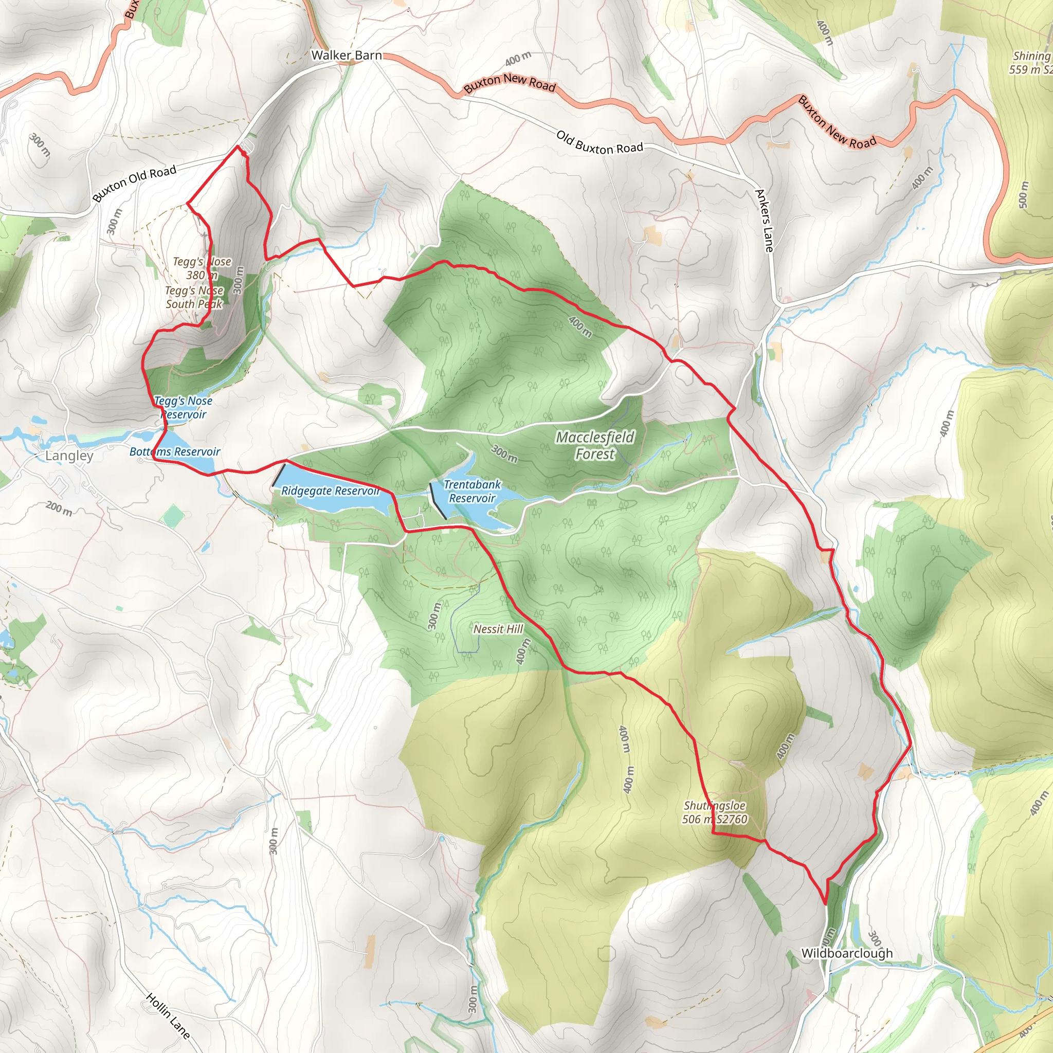 Tegg's Nose Reservoir, Ridgegate Reservoir and Shutlingsloe Loop | Che