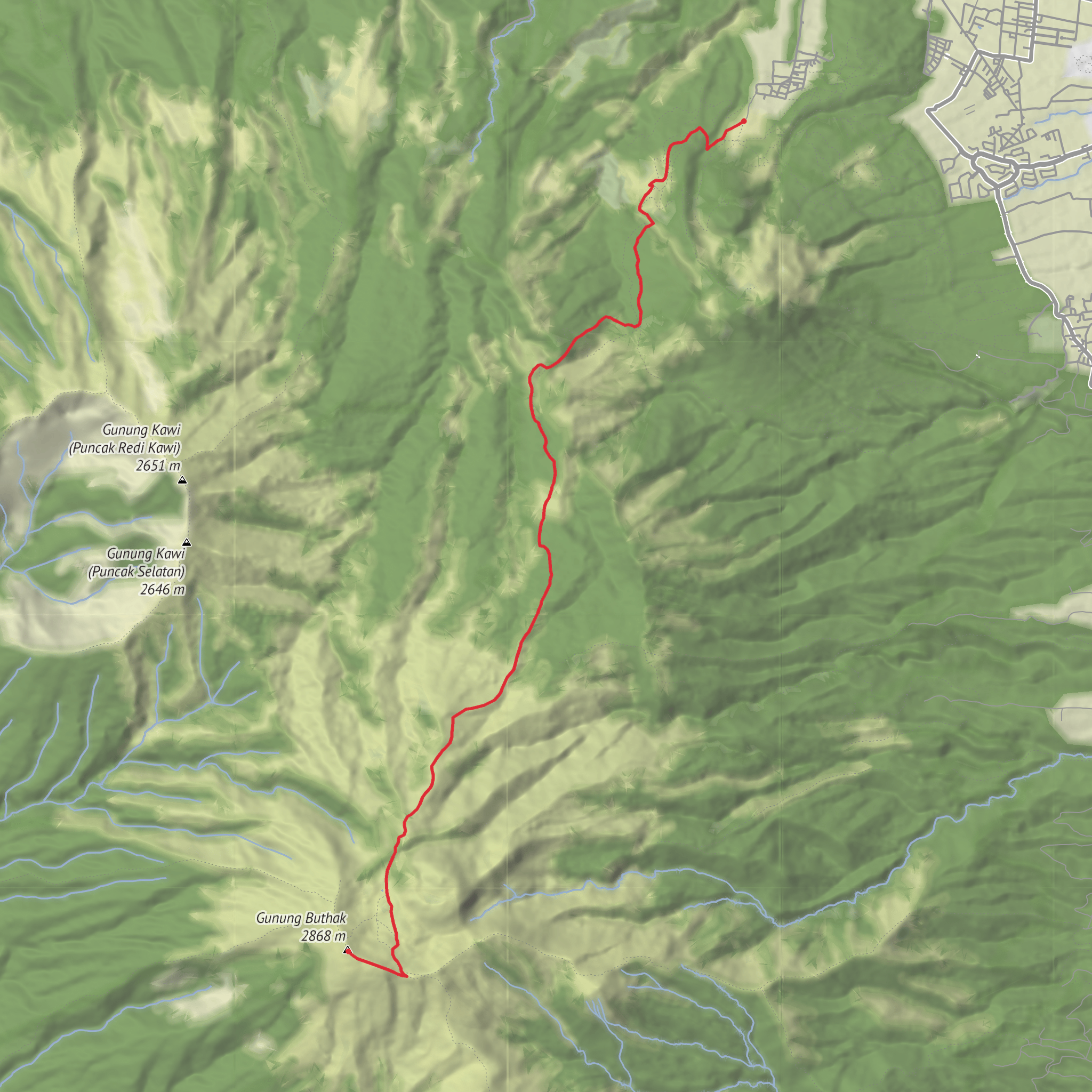 Buthak Hike mobile static map