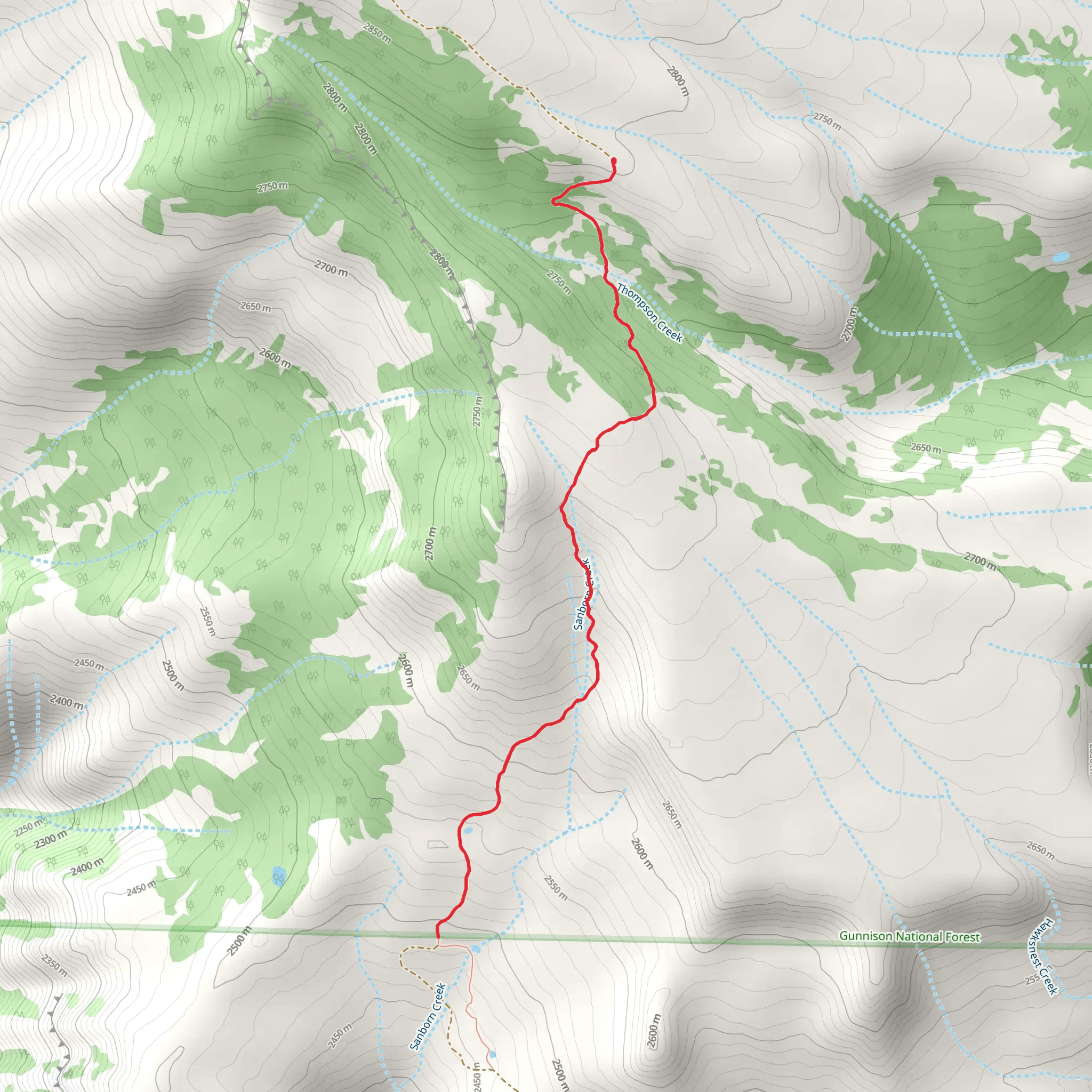 Thousand Acre Flat Trail mobile static map