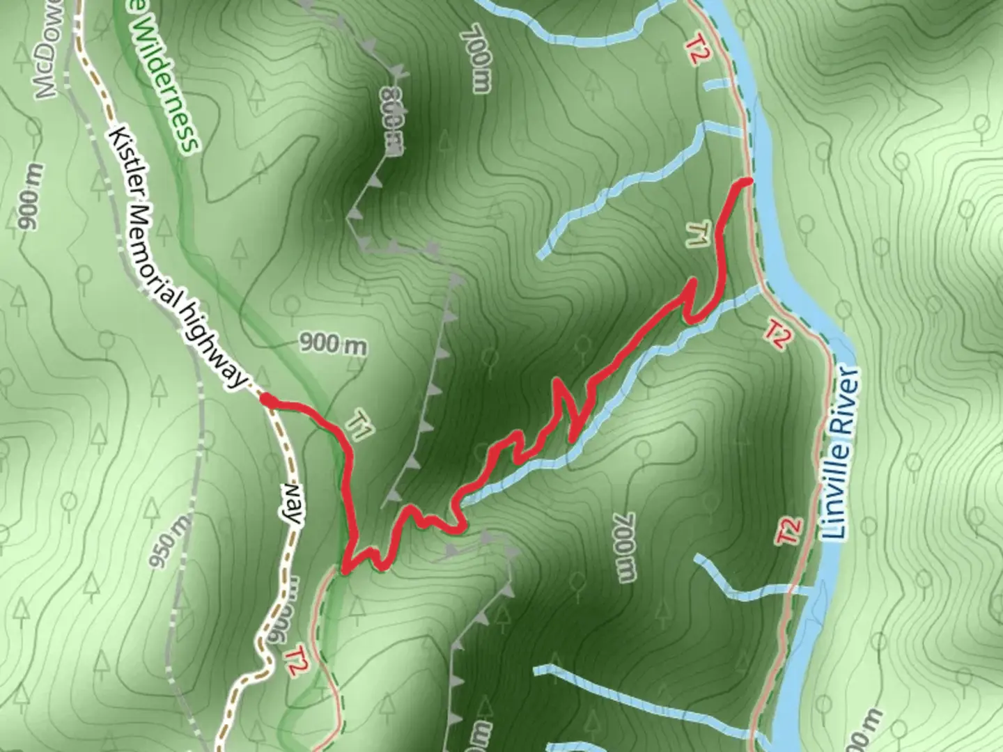 An image depicting the trail Conley Cave Trail and its surrounding area.