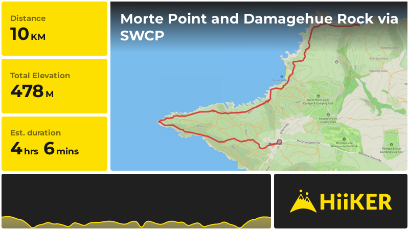 Morte Point and Damagehue Rock via SWCP | Devon | England