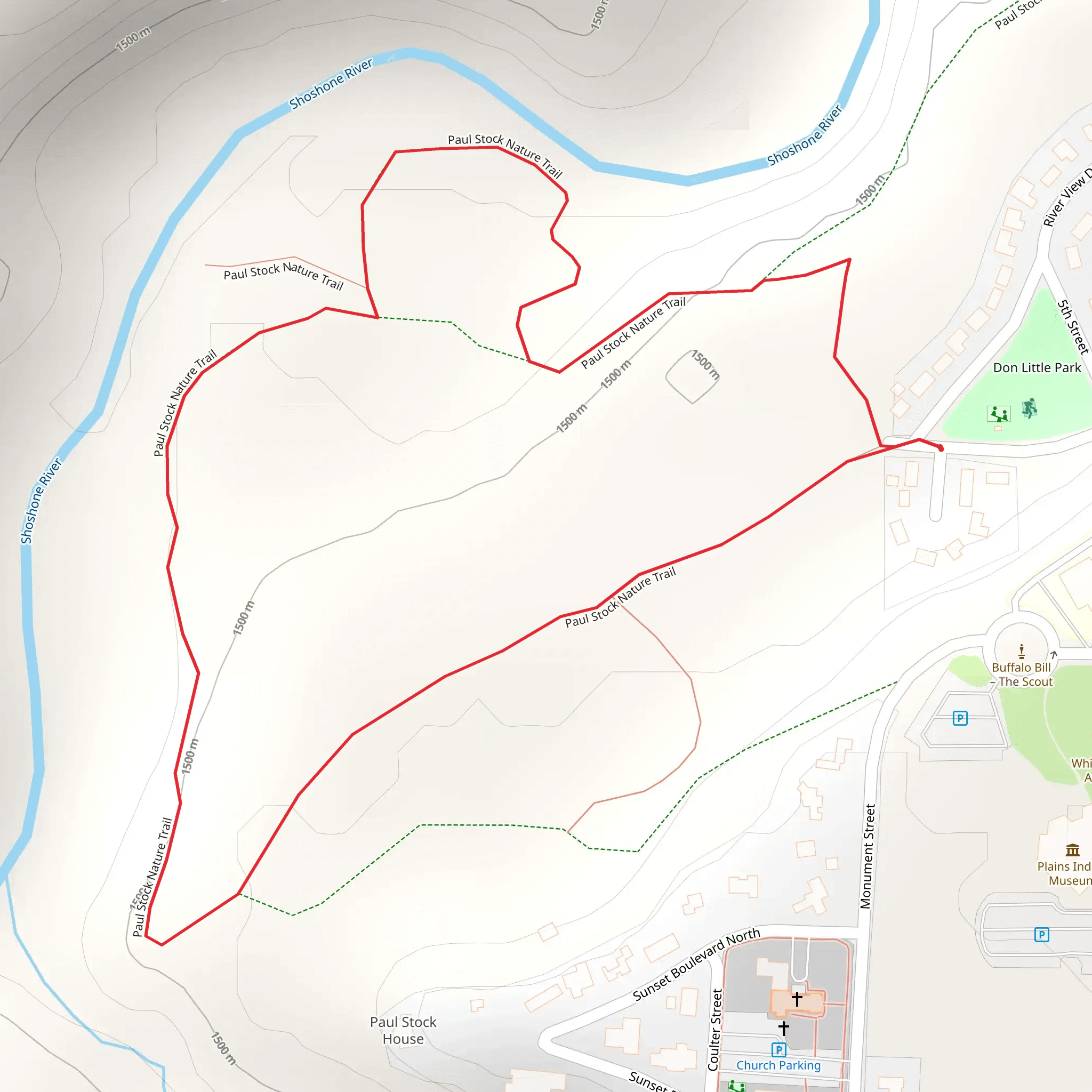 Shoshone River Loop mobile static map