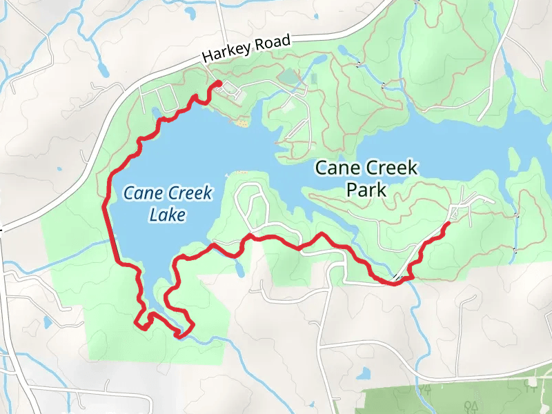Cane Creek Lake Southwest Shore Walk