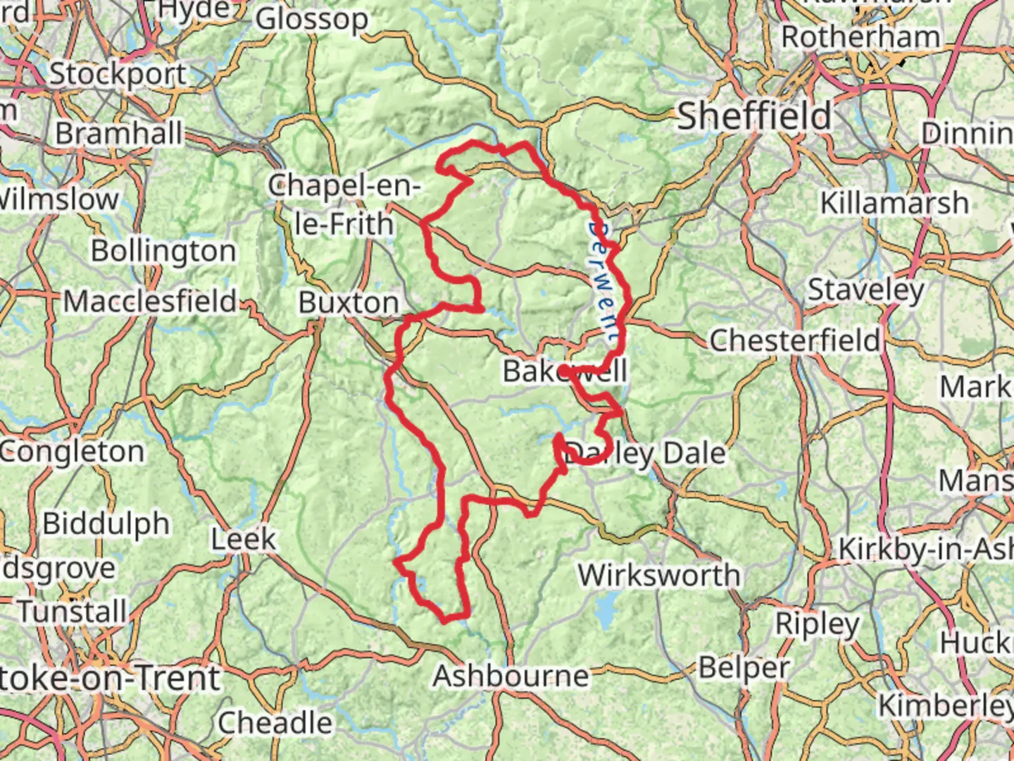 An image depicting the trail White peak way and its surrounding area.