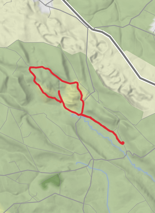 Chrome hill loop from Crowdecote camp site  mobile static map