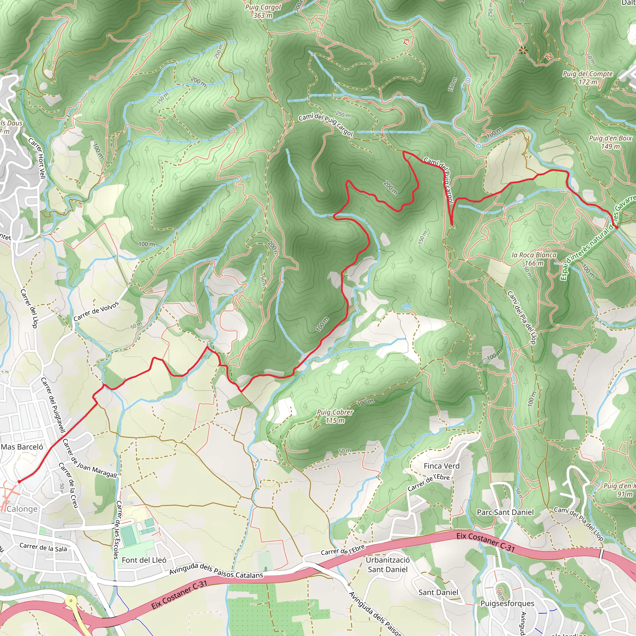 Path of Santa María de Bell-lloc SL C 28 mobile static map