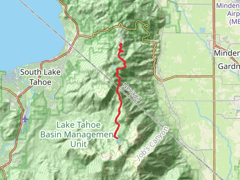 Star Lake and Monument Pass via Tahoe Rim Trail