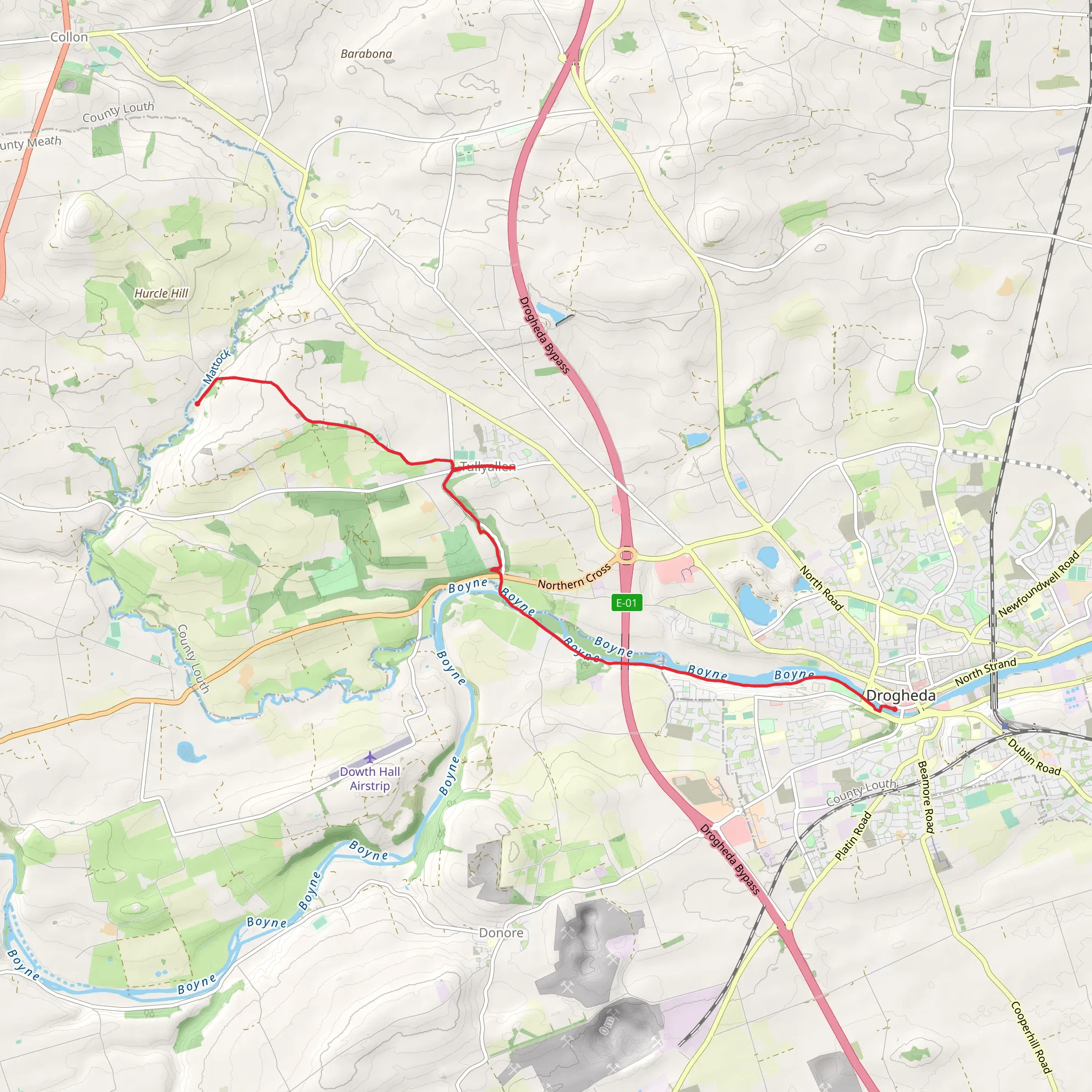 Boyne Valley Camino Sli Abhaile Way Back mobile static map