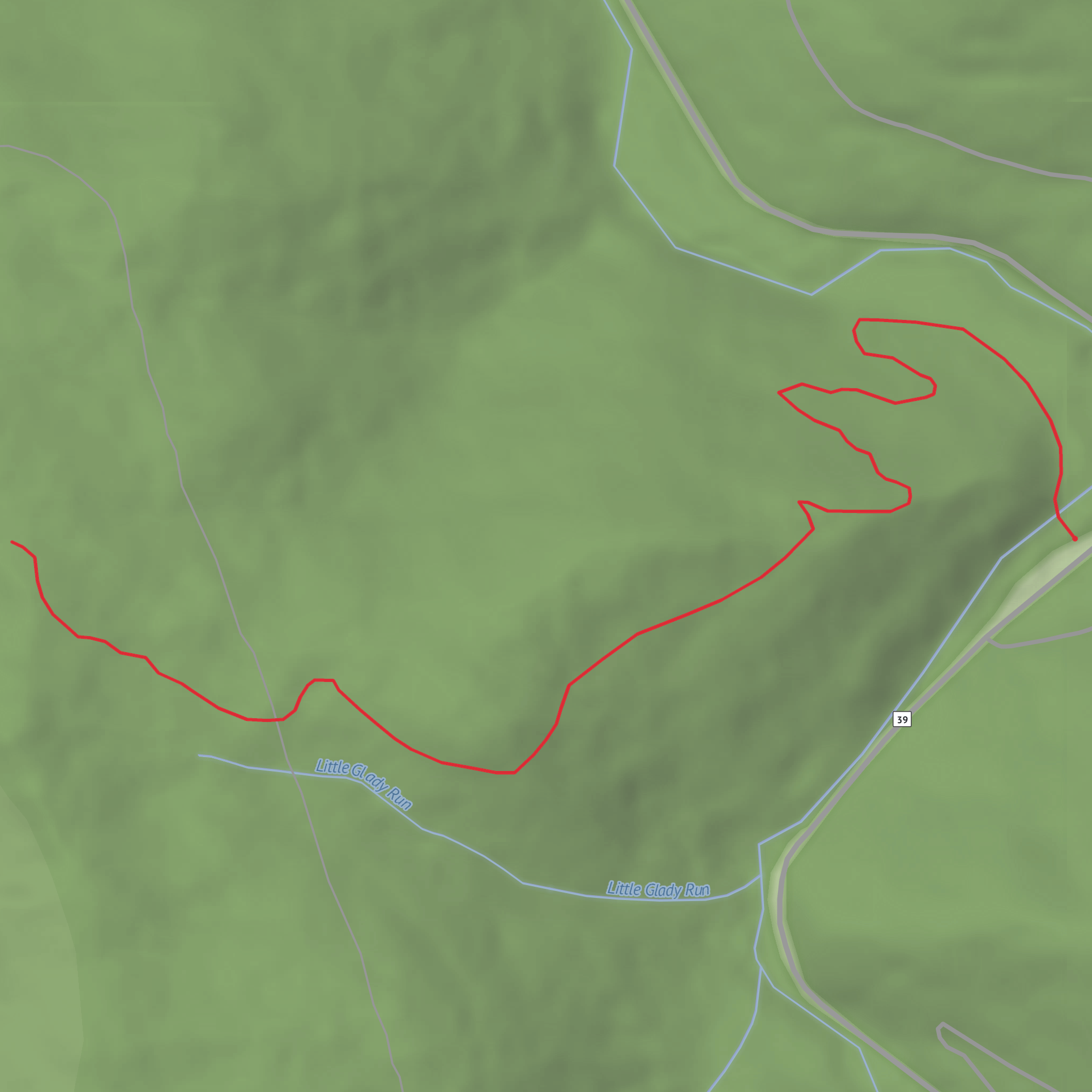 North Bend Trail mobile static map