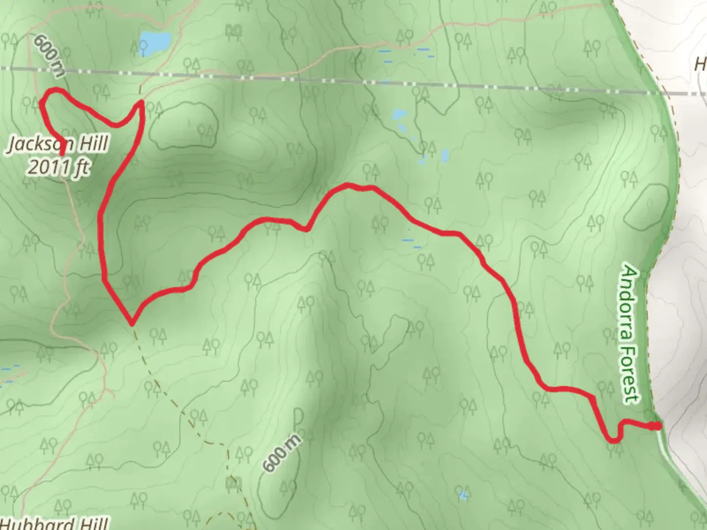 An image depicting the trail Jackson Hill Trail and its surrounding area.