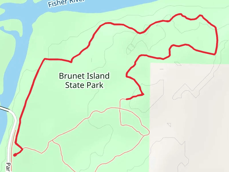 Nordic 2 Trail in Brunet Island State Park