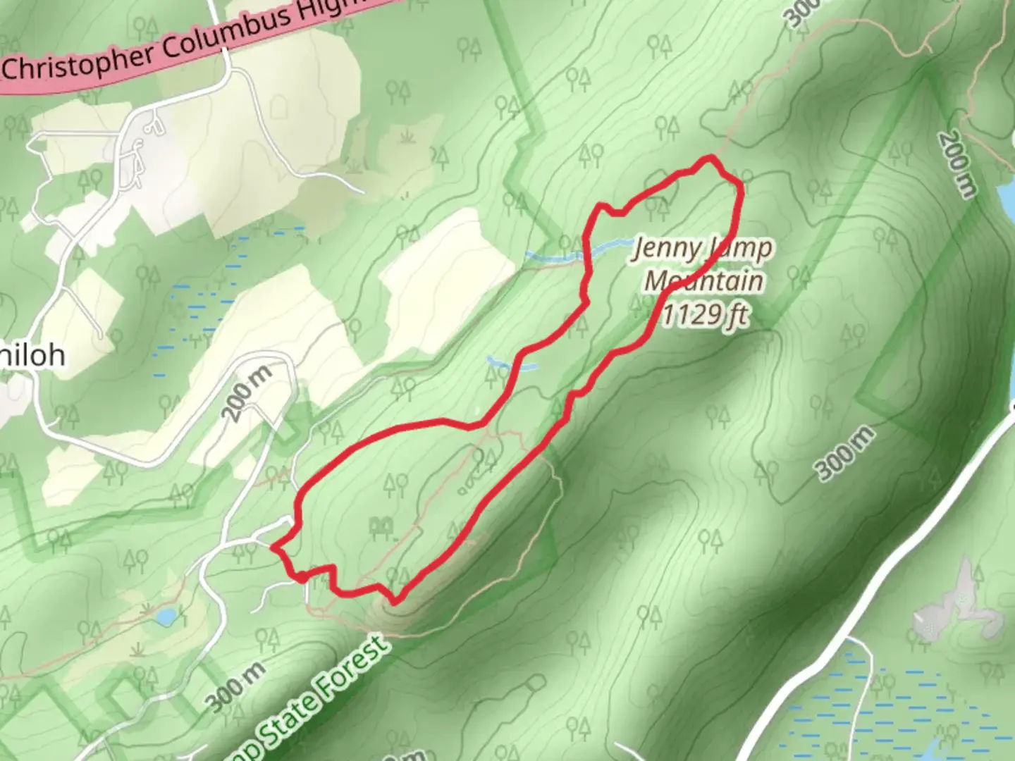 An image depicting the trail Jenny Jump Mountain Loop and its surrounding area.