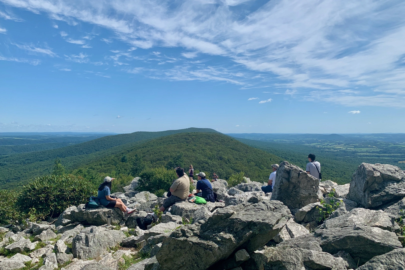 An image depicting the trail The Pinnacles and Hawk Mountain Loop and its surrounding area.