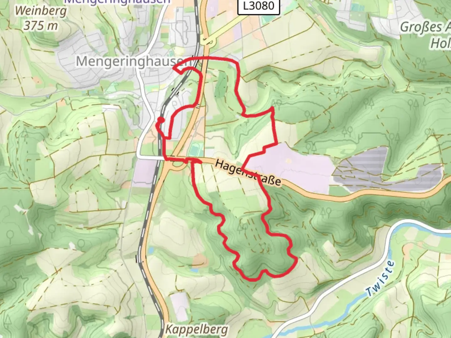 An image depicting the trail Bad Arolsen Wanderweg RUM and its surrounding area.