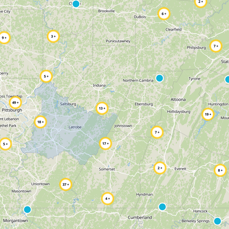 Westmoreland County Static Map