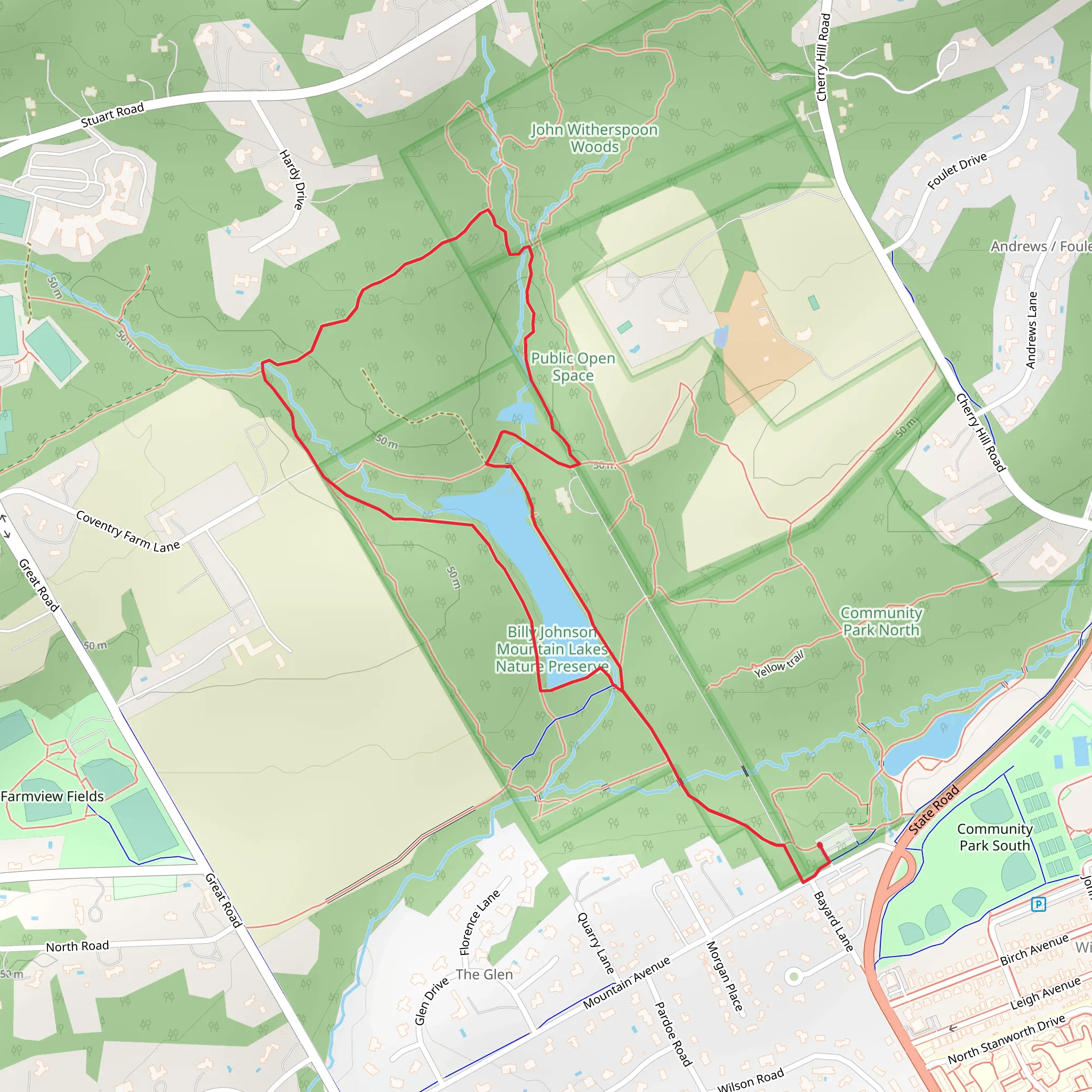 Palmer Lake Loop mobile static map