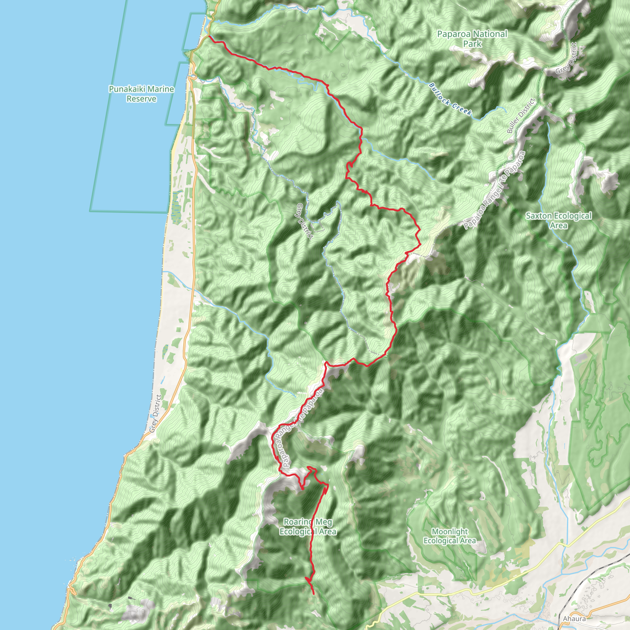 Paparoa Track mobile static map