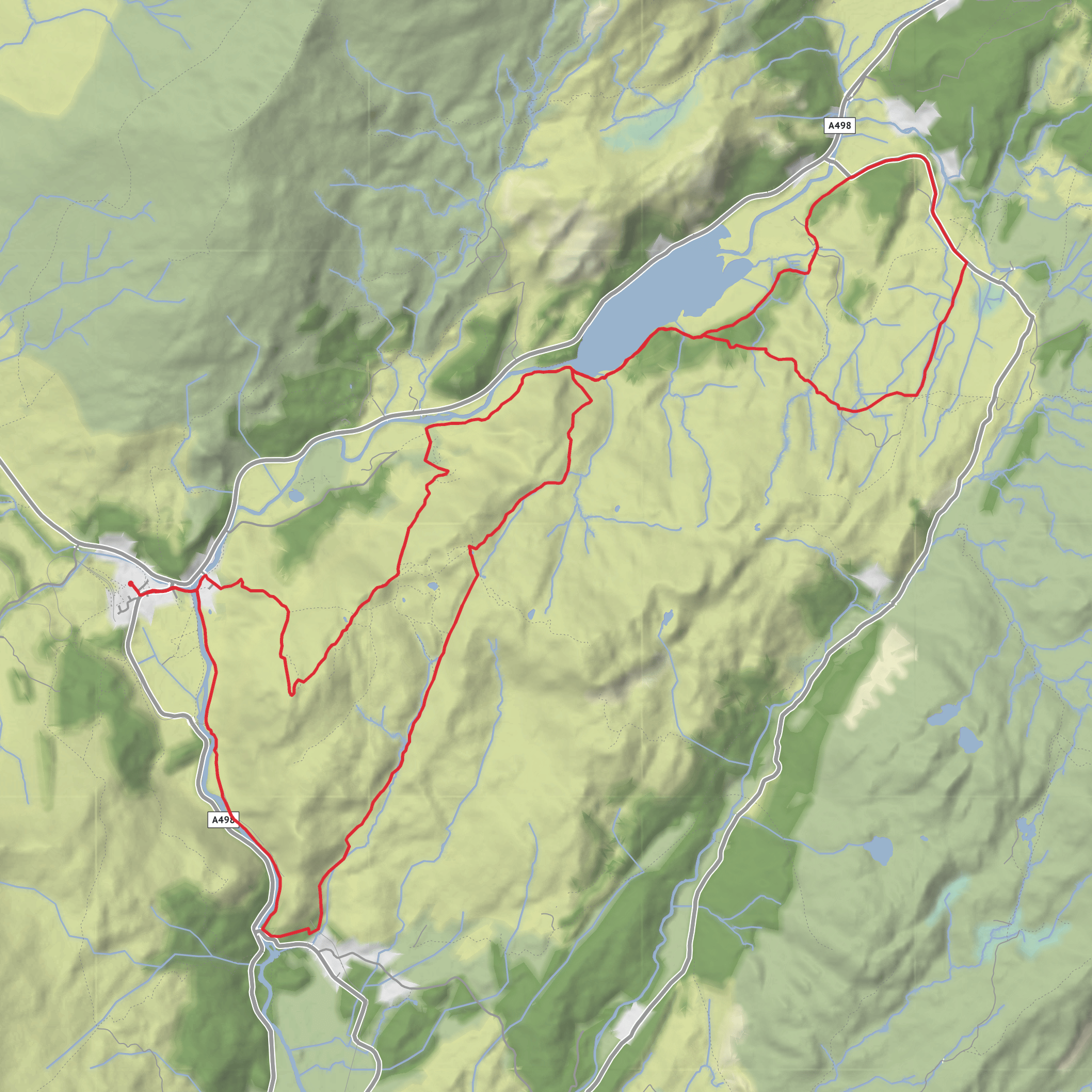 Beddgelert - Nantgwynant Loop mobile static map