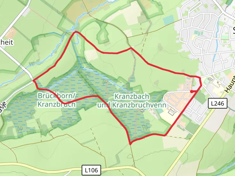Kranzbach and Kranzbruchvenn Loop via Dorfrundgang Simmerath