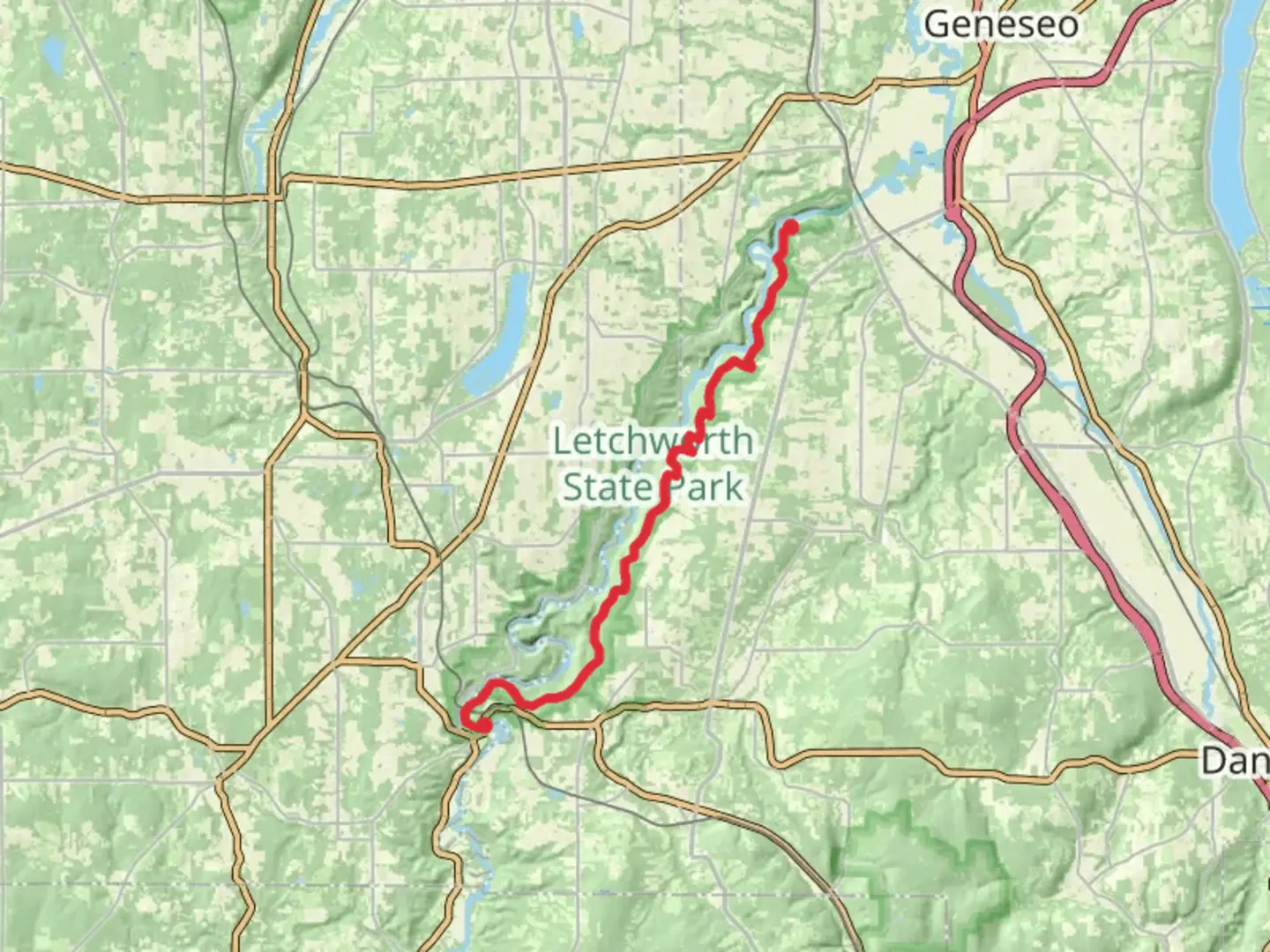 An image depicting the trail Letchworth Trail and its surrounding area.