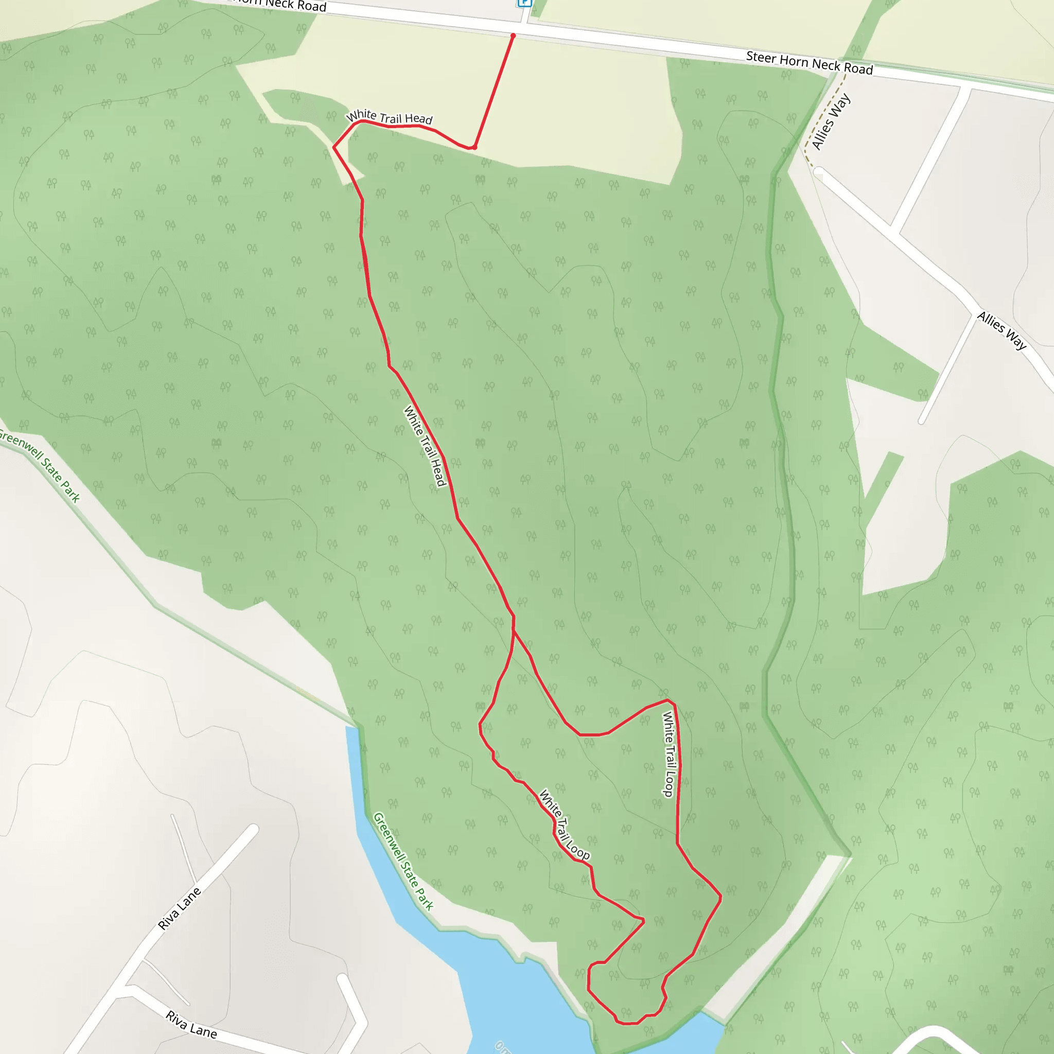 White Trail Head and White Trail Loop mobile static map