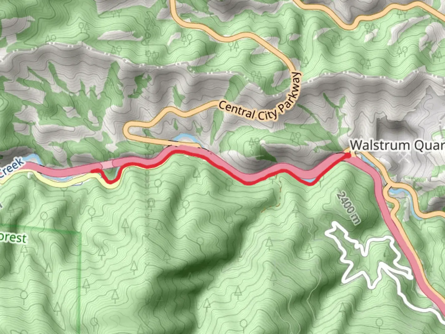 An image depicting the trail Clear Creek via Scott Lancaster Memorial Trail and its surrounding area.