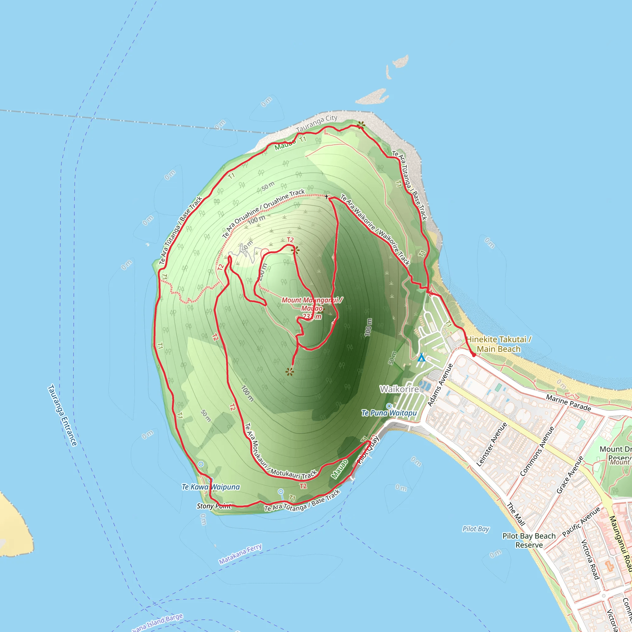 Mount Maunganui Track mobile static map