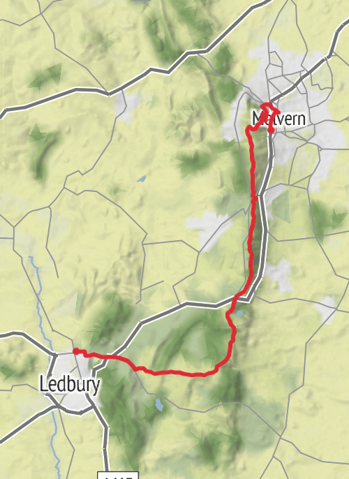 Hike from Ledbury mobile static map