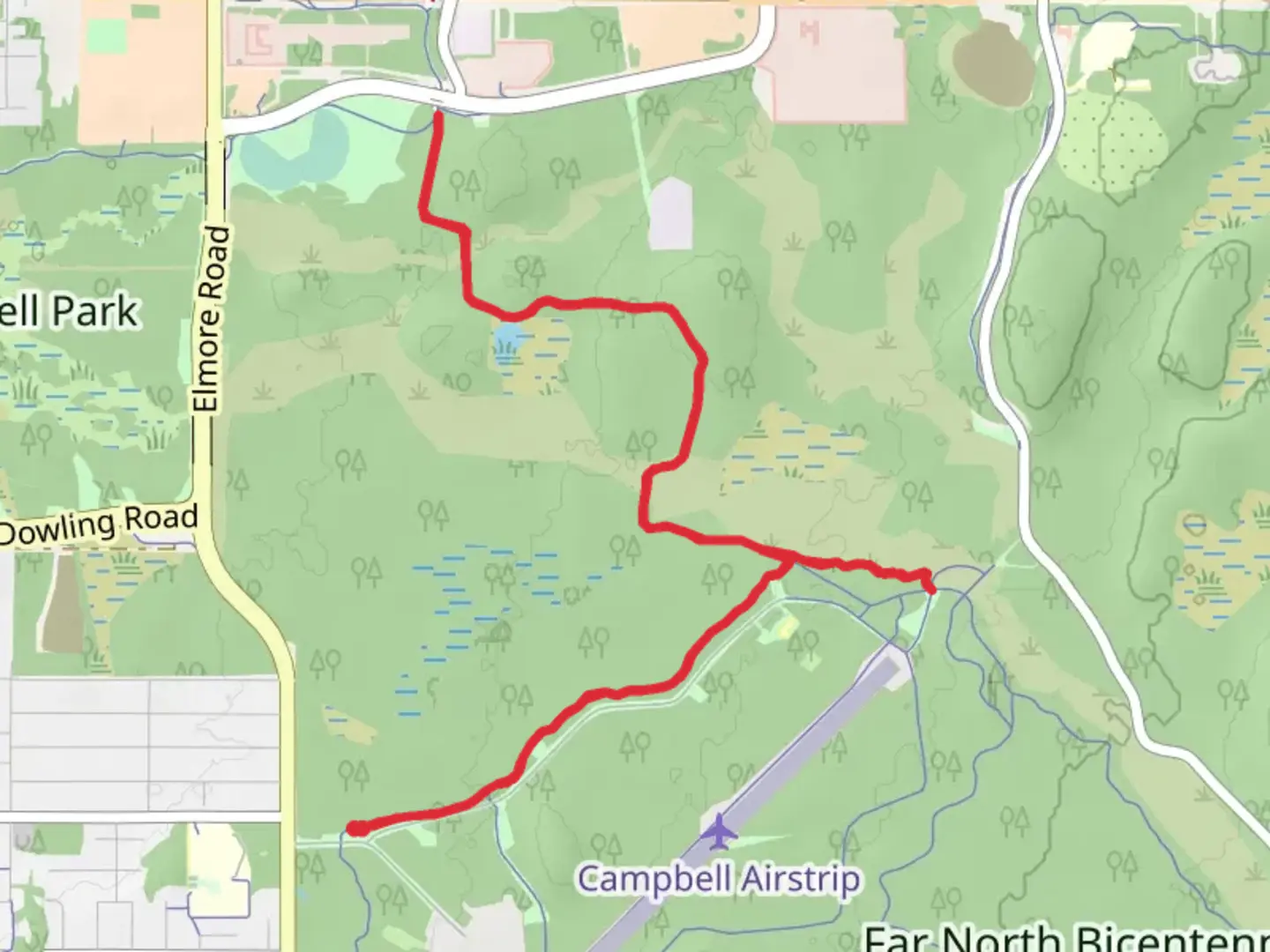 An image depicting the trail Single Track and Tour of Anchorage Walk and its surrounding area.