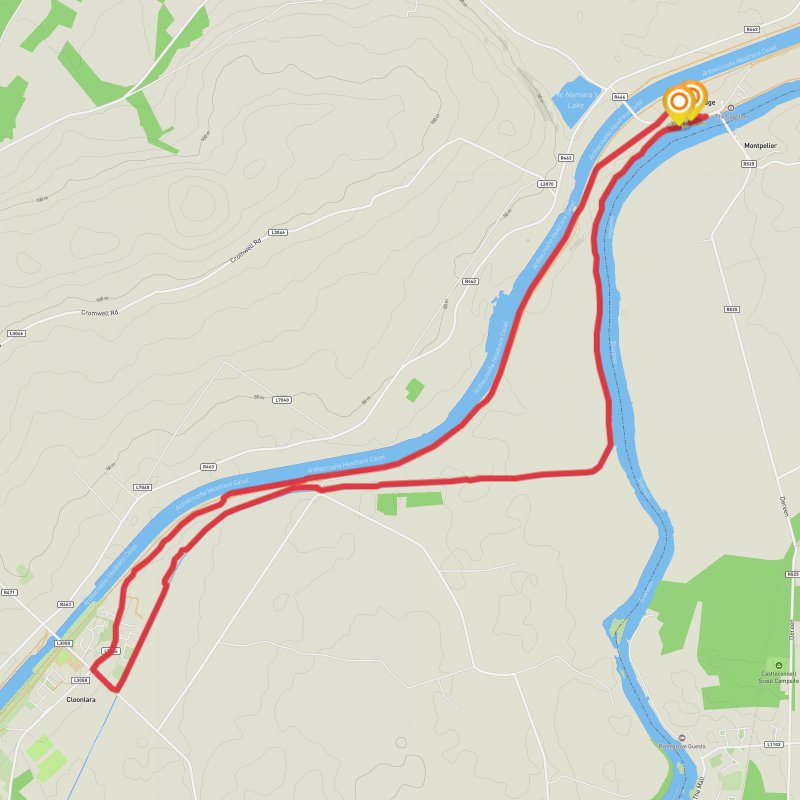 A map preview of the recording Untitled recording.
