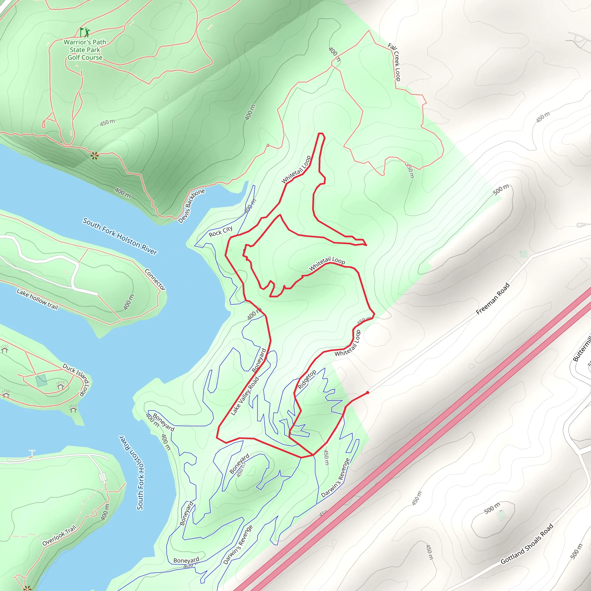 Lake Valley Road and Whitetail Loop mobile static map