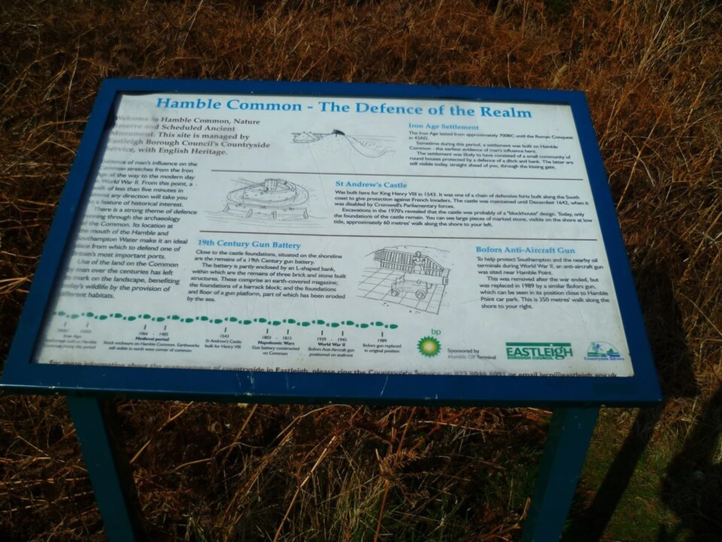 An image depicting the trail Hamble Common and its surrounding area.