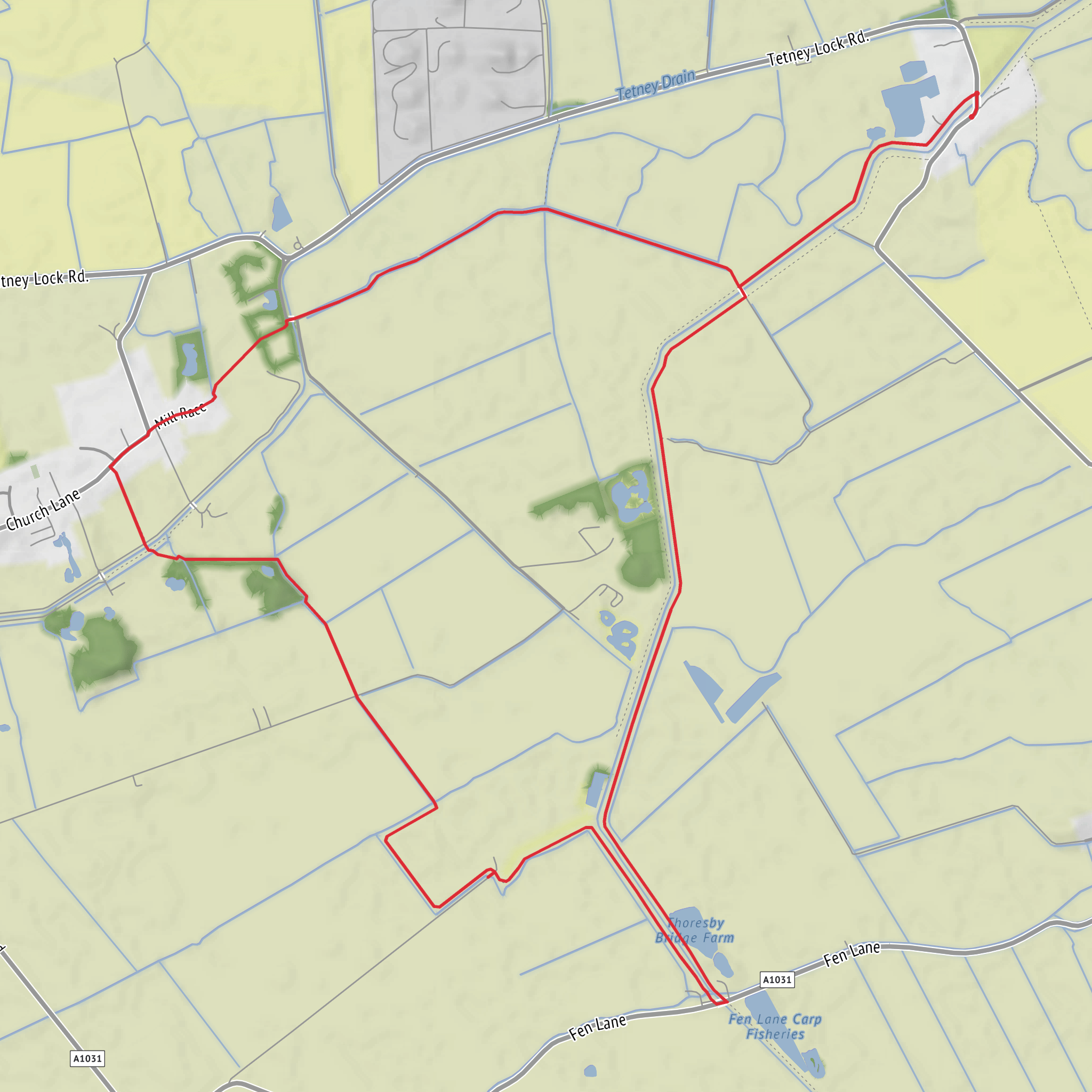 Lock House and Tetney Lock Road mobile static map