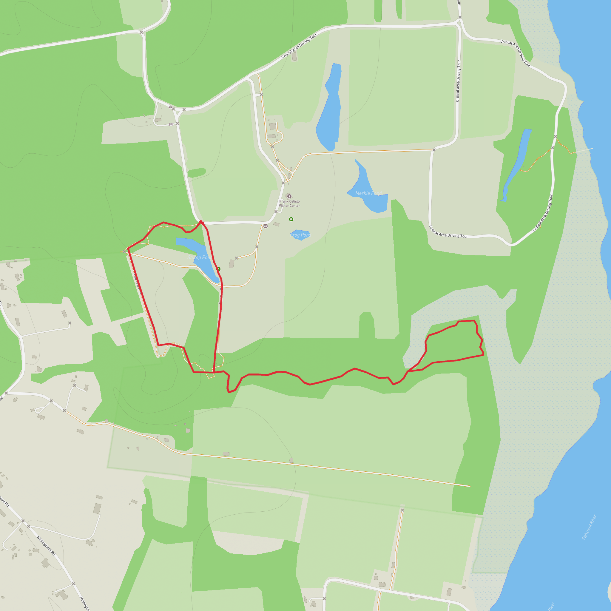 Paw Paw Trail and Mounds Trail mobile static map