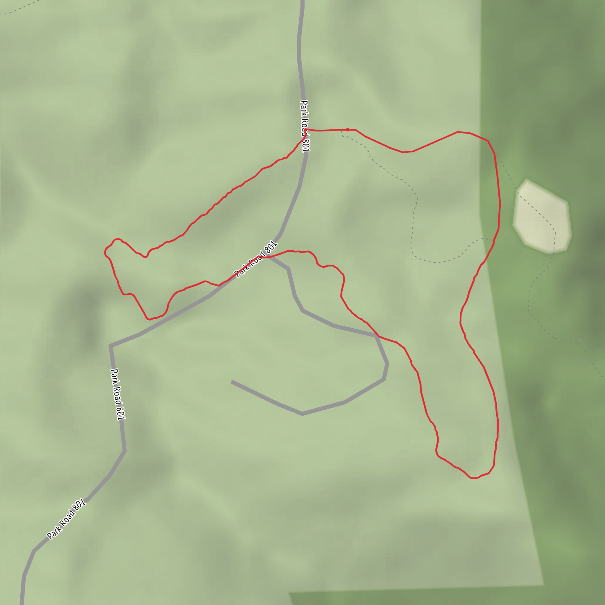 Huckleberry Trail mobile static map