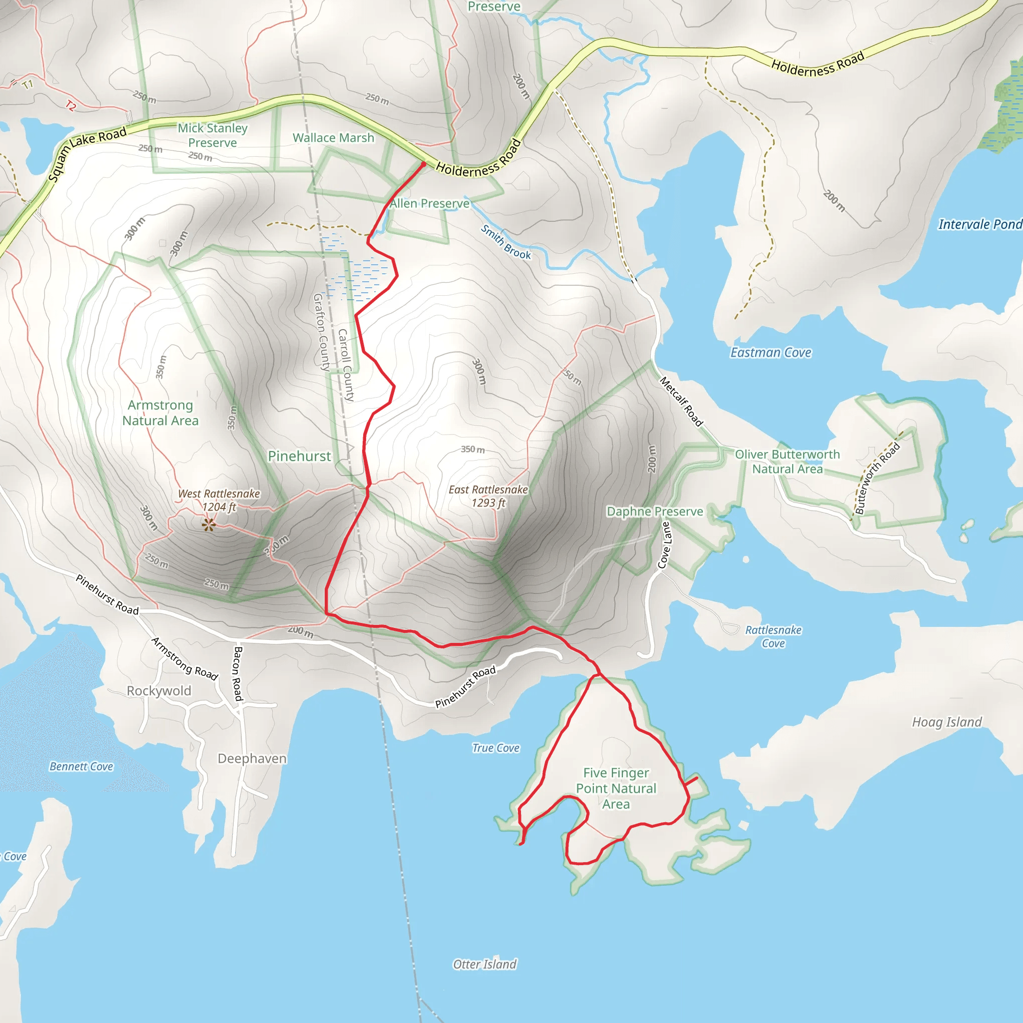 Five Finger Point Trail Loop mobile static map