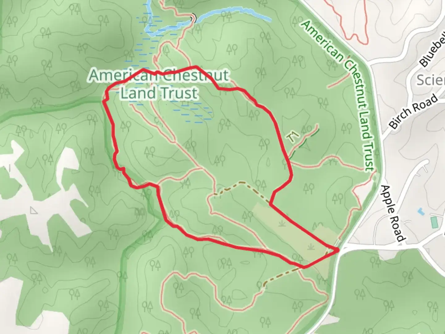 An image depicting the trail Ridge and Flint Loop Trail and its surrounding area.