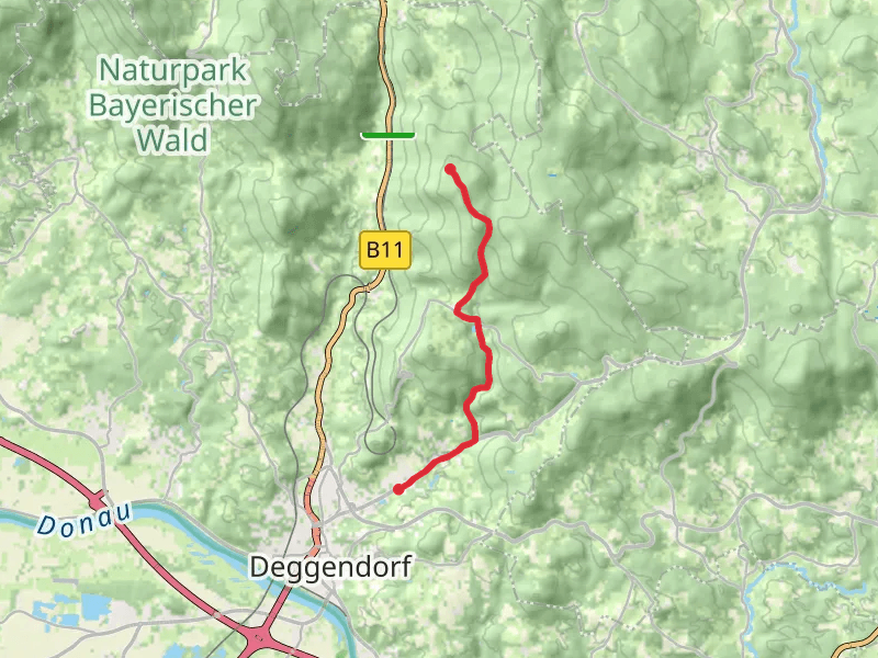 Neumuehle to Loderhart via Deggendorf Zielwanderweg