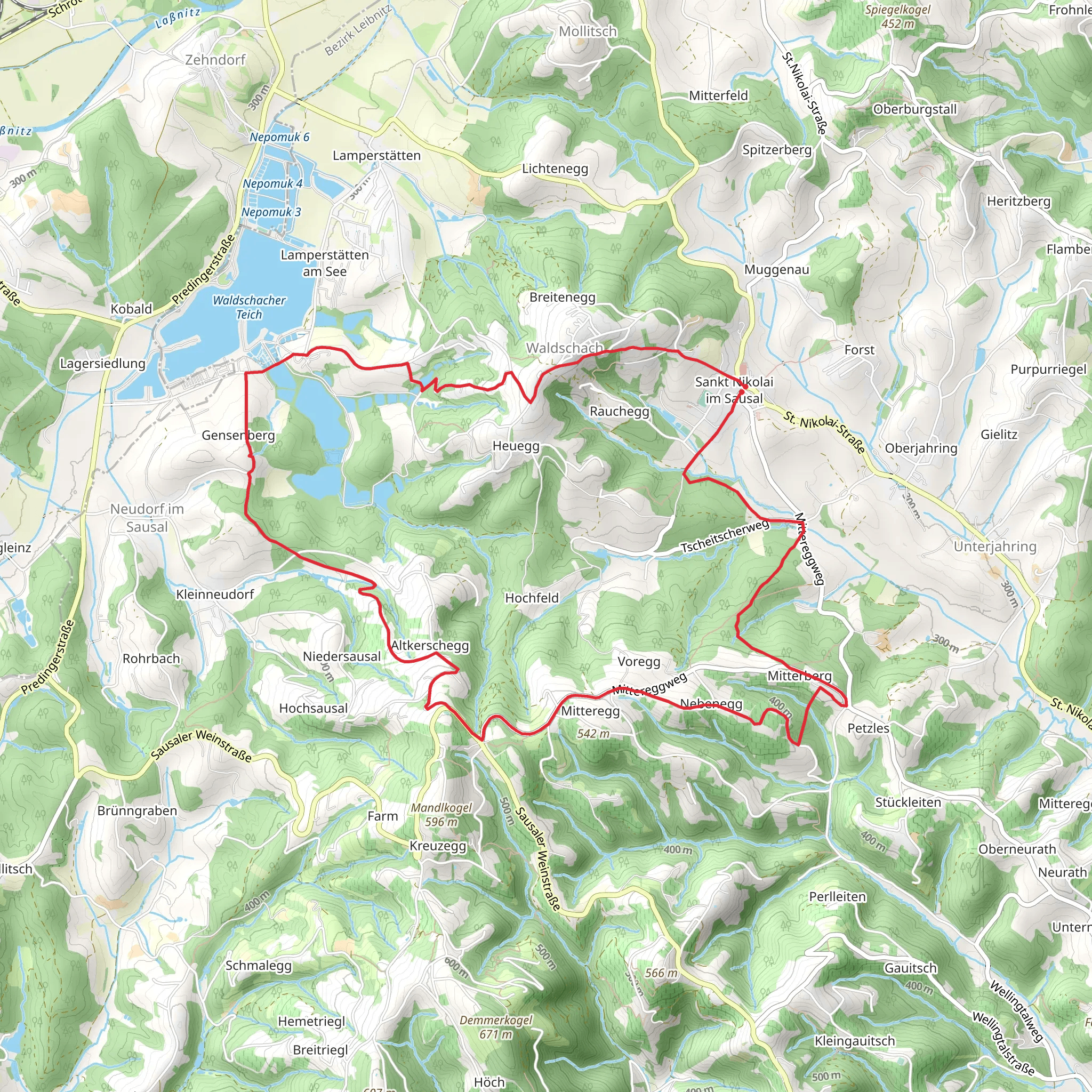 St Nikolaier Buschenschanktour No 1 mobile static map