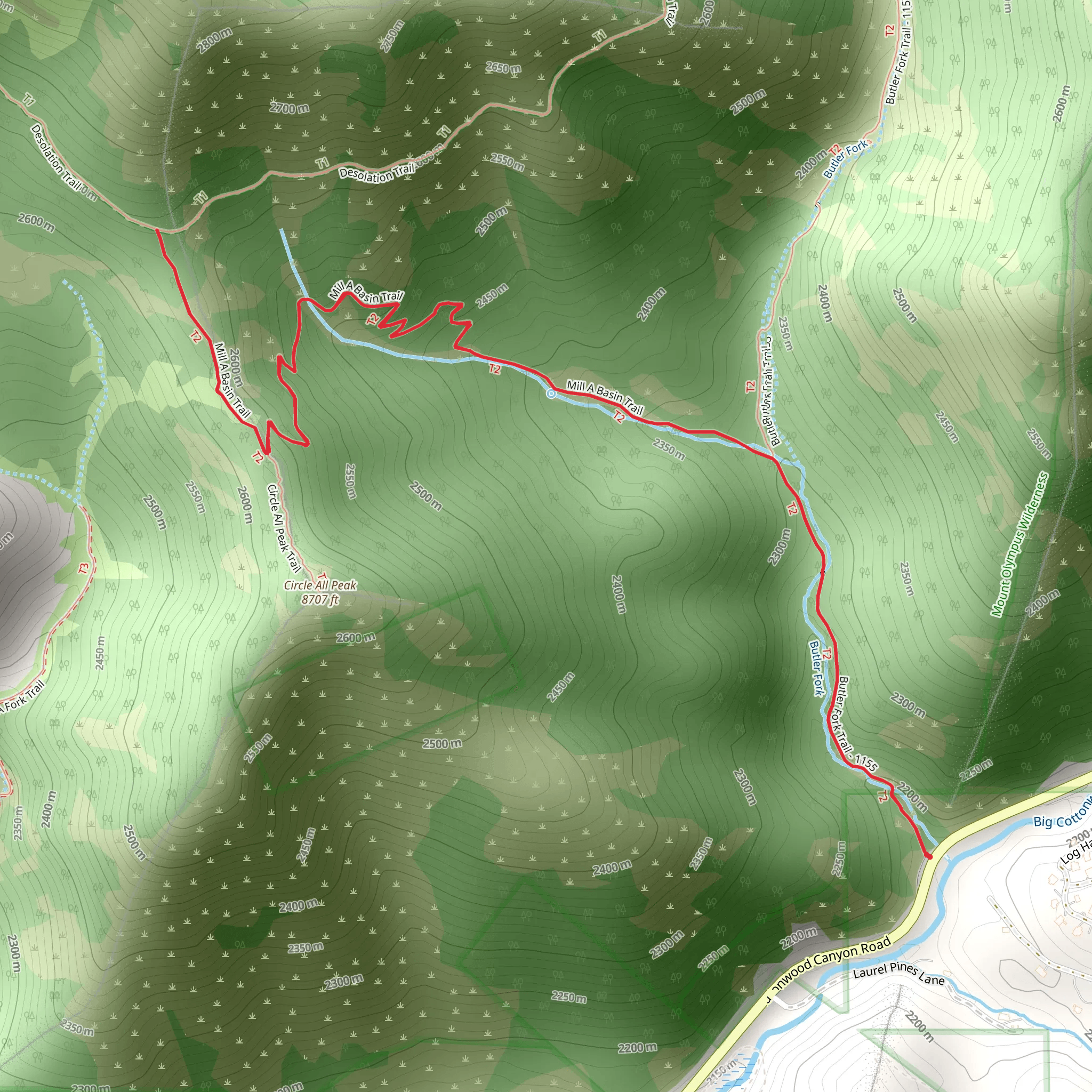 Mill Basin Trail mobile static map