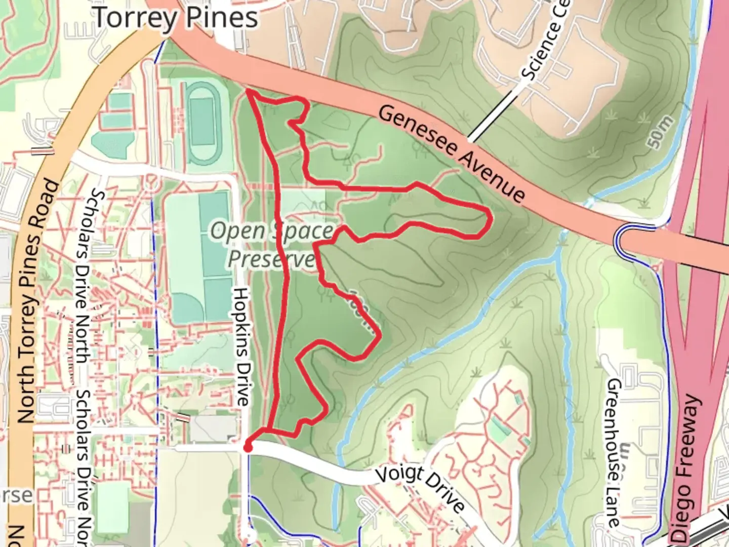 An image depicting the trail Par Course Loop and its surrounding area.