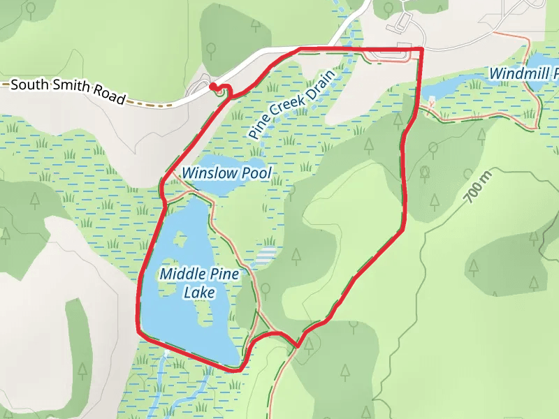 Winslow Pool and Middle Pine Lake Loop