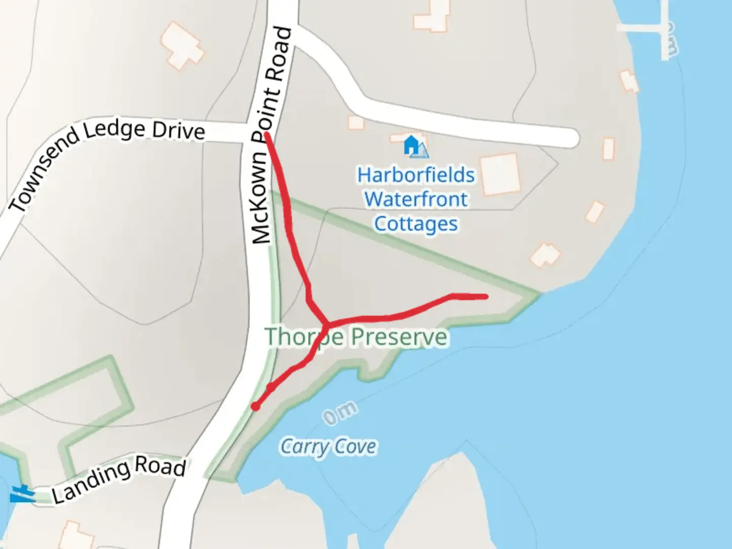 An image depicting the trail West Boothway Harbor and its surrounding area.